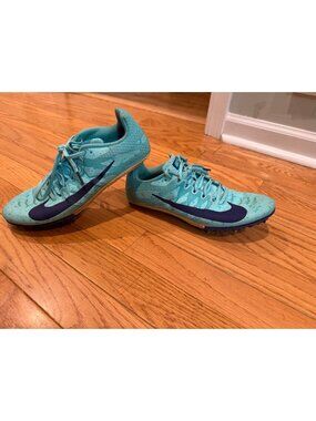 Nike Women's Zoom Rival S 9 Track Spikes Teal Blue Size 8 / EUR 39